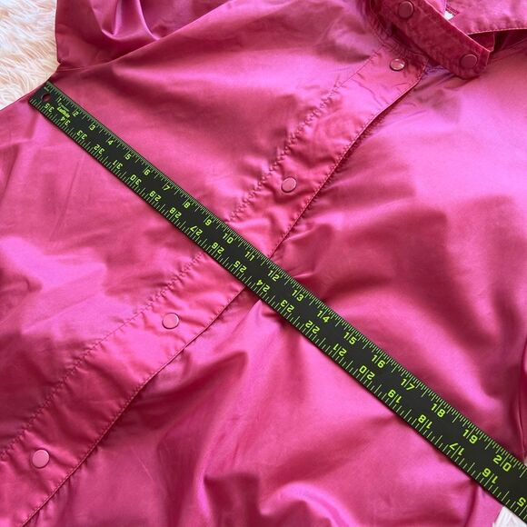 Vintage Aqua~Sheen Pink Nylon windbreaker ☔️ snap closure ☔️ lightweight - Picture 11 of 13